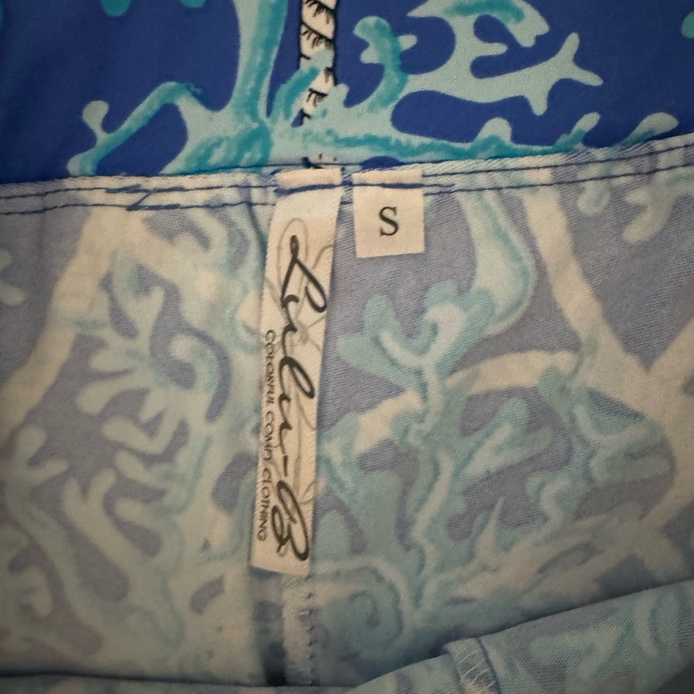 Lulu-B Blue and White rope and coral pattern  Skort - Picture 3 of 3